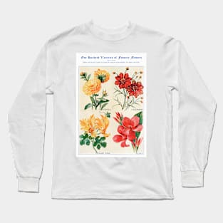 Flower watercolor illustration (1915) Long Sleeve T-Shirt